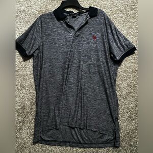 U.S. Polo Assn. Men’s Short Sleeve Polyester Blue Polo Shirt Light Weight Large